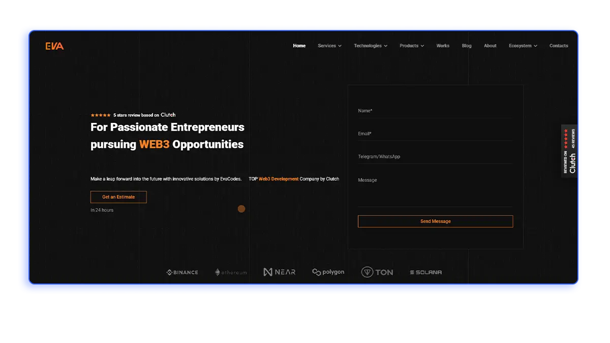 evacodes is a leading blockchain development brand.