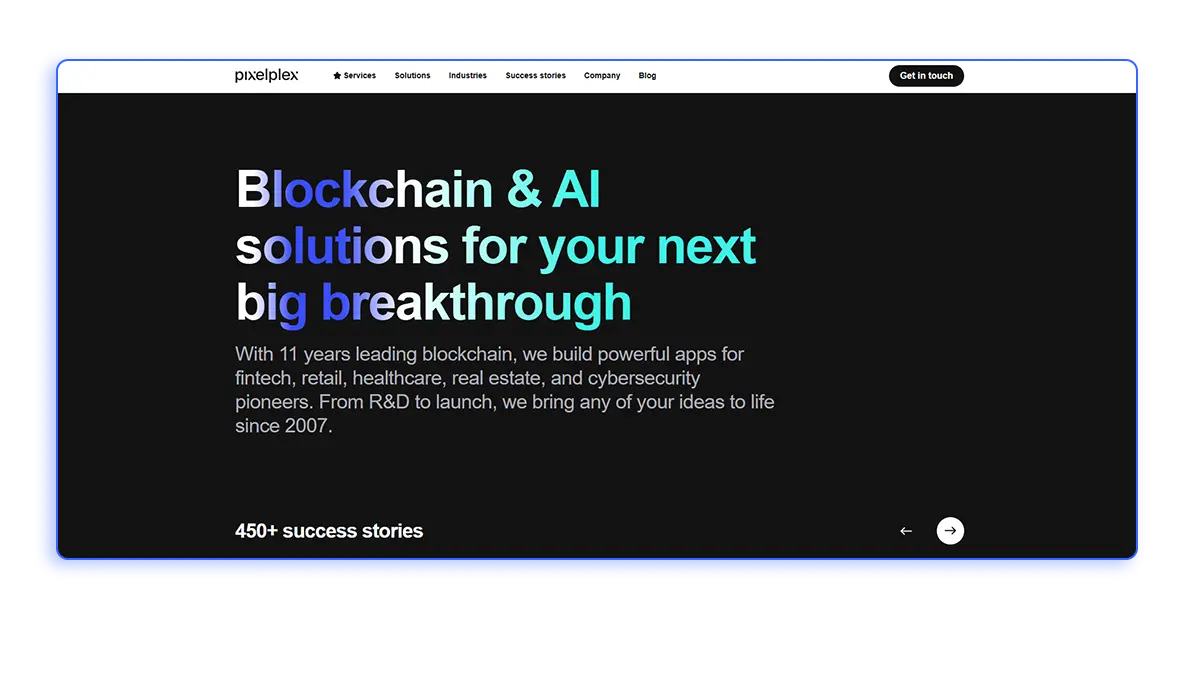 pixelplex is known as a top blockchain developer.